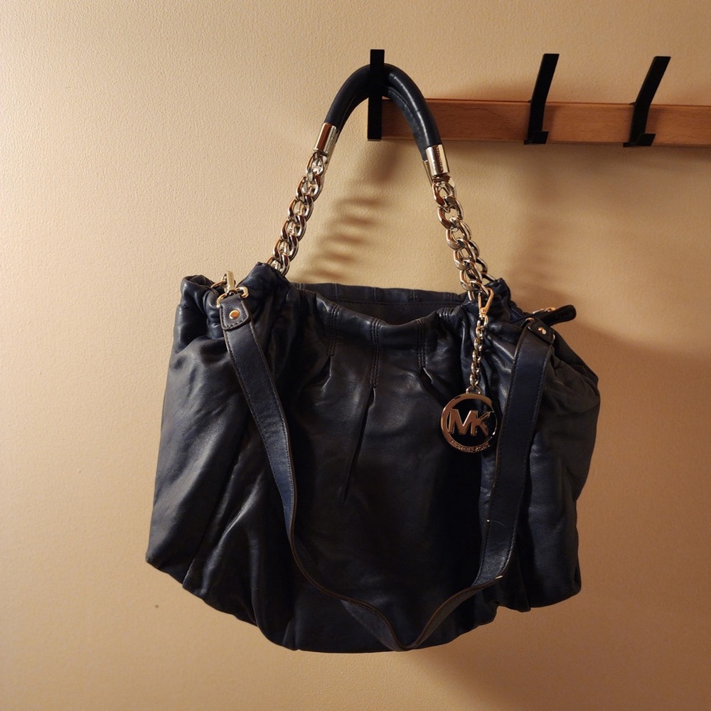 Michael Kors Black Shoulder Bag with Chain Straps